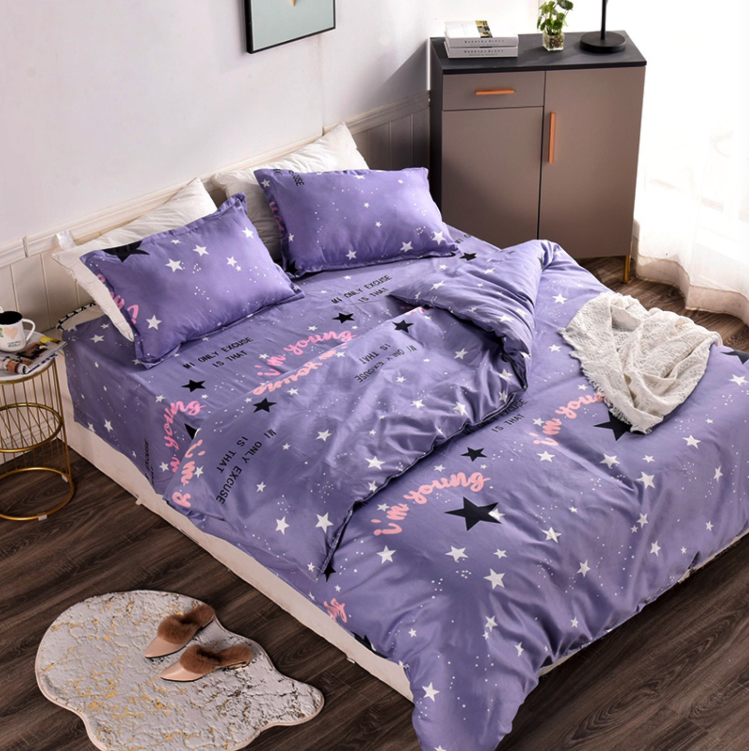The best furniture photography is in China. Purple bed